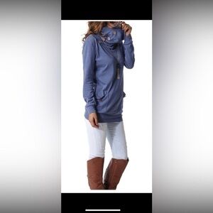 levaca Womens Long Sleeve Button Cowl Neck Casual  Tunic Top with Pocket…